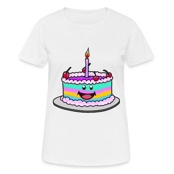 Rainbow Birthday Cake Cake Fantasy - Women's Breathable T-Shirt - white - Front - AI Model Female 172 dark (172cm)