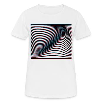 Vagues Psychédélique Trippy - T-shirt respirant Femme - blanc - Devant - AI Model Female 172 dark (172cm)