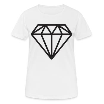 Diamond - Women's Breathable T-Shirt - white - Front - AI Model Female 172 dark (172cm)