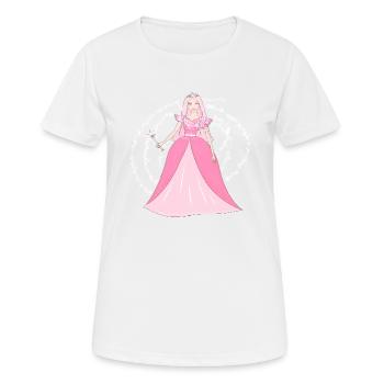 Princesse Paillettes - T-shirt respirant Femme - blanc - Devant - AI Model Female 172 dark (172cm)