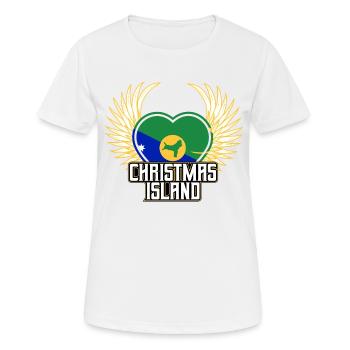 Weihnachtsinsel - Frauen T-Shirt atmungsaktiv - Weiß - Vorne - AI Model Female 172 dark (172cm)