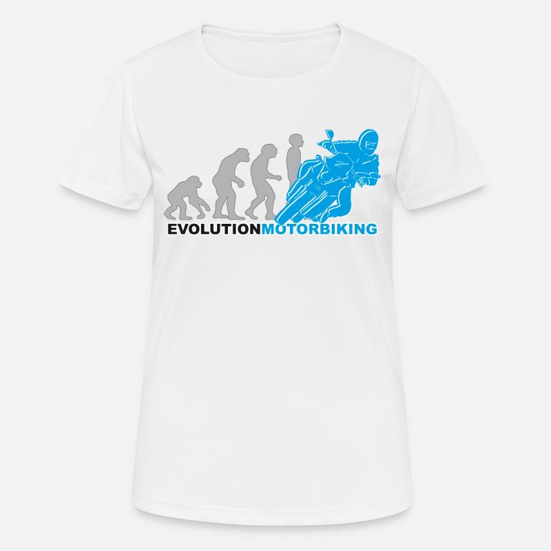evolution motorbiking, motorcycle, motorcycling - Women's Breathable T-Shirt - white