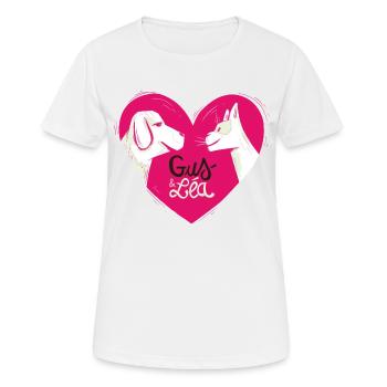 Gus & Léa complices pour toujours - T-shirt respirant Femme - blanc - Devant - AI Model Female 172 dark (172cm)