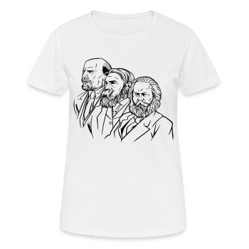 marx engels Lénine têtes statues communisme faucille - T-shirt respirant Femme - blanc - Devant - AI Model Female 172 dark (172cm)
