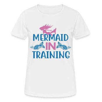 Mermaid In Training - Frauen T-Shirt atmungsaktiv - Weiß - Vorne - AI Model Female 172 dark (172cm)