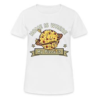 Pizza - Commander une pizza - T-shirt respirant Femme - blanc - Devant - AI Model Female 172 dark (172cm)