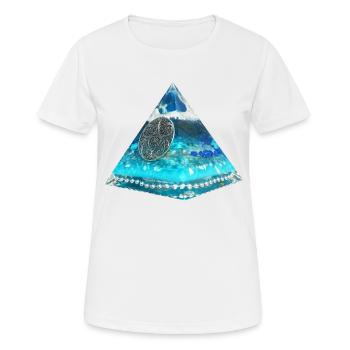 Plejaden Pyramide - Frauen T-Shirt atmungsaktiv - Weiß - Vorne - AI Model Female 172 dark (172cm)