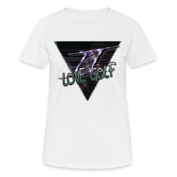Golfeur Chaussures de Golf Drôle Bowling GolfcoachCadeau - T-shirt respirant Femme - blanc - Devant - AI Model Female 172 dark (172cm)