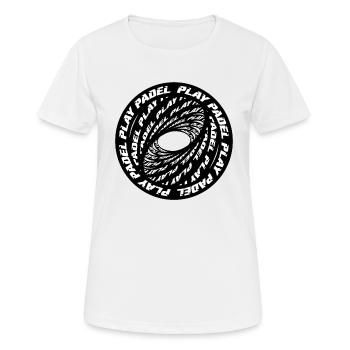 Padel - Gift for padel players - Women's Breathable T-Shirt - white - Front - AI Model Female 172 dark (172cm)
