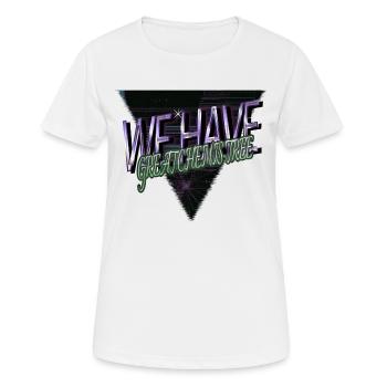 geek bedroom present gift happy birthday present - Women's Breathable T-Shirt - white - Front - AI Model Female 172 dark (172cm)