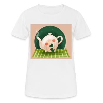 Théière - T-shirt respirant Femme - blanc - Devant - AI Model Female 172 dark (172cm)