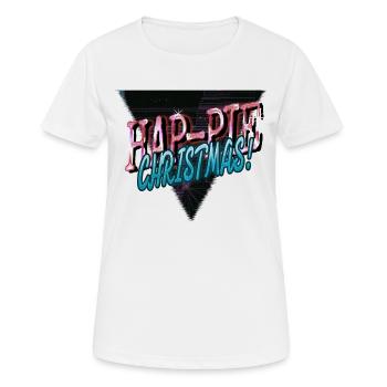 Ordinateur Citation Drôle BD Vacances de Noël - T-shirt respirant Femme - blanc - Devant - AI Model Female 172 dark (172cm)