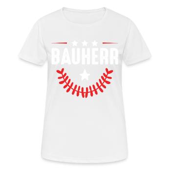 Bauherr Haus Bau - Frauen T-Shirt atmungsaktiv - Weiß - Vorne - AI Model Female 172 dark (172cm)