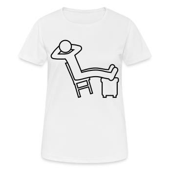 Relaxen Mann Stuhl Icon - Frauen T-Shirt atmungsaktiv - Weiß - Vorne - AI Model Female 172 dark (172cm)