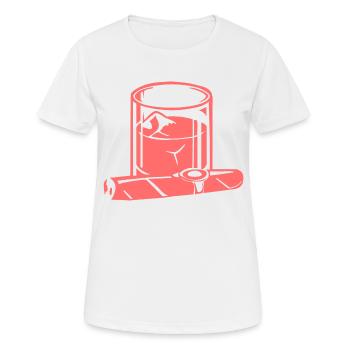 Zigarre - Frauen T-Shirt atmungsaktiv - Weiß - Vorne - AI Model Female 172 dark (172cm)