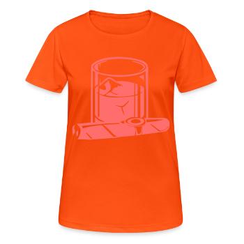 Zigarre - Frauen T-Shirt atmungsaktiv - Neonorange - Vorne - AI Model Female 172 dark (172cm)