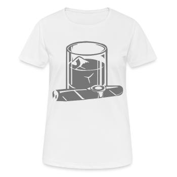 Zigarre - Frauen T-Shirt atmungsaktiv - Weiß - Vorne - AI Model Female 172 dark (172cm)