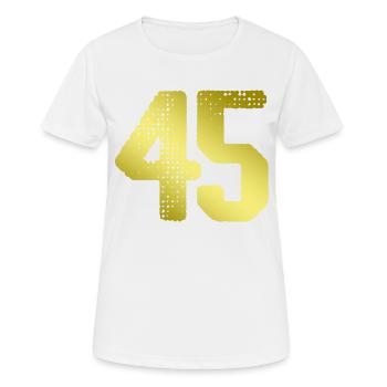 Maillot 45 Numéro - T-shirt respirant Femme - blanc - Devant - AI Model Female 172 dark (172cm)