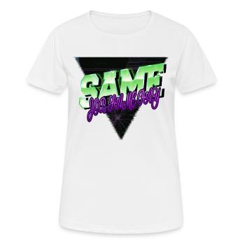 L’idée actuelle de la femme antiraciste interdit nos égaux - T-shirt respirant Femme - blanc - Devant - AI Model Female 172 dark (172cm)