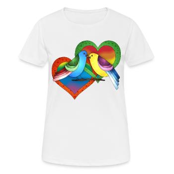 Vögel - Frauen T-Shirt atmungsaktiv - Weiß - Vorne - AI Model Female 172 dark (172cm)