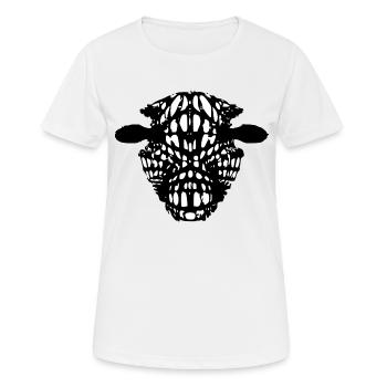 Stilisierter Kuhkopf - Frauen T-Shirt atmungsaktiv - Weiß - Vorne - AI Model Female 172 dark (172cm)