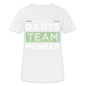 Darts Team - Frauen T-Shirt atmungsaktiv - Weiß - Vorne - AI Model Female 172 dark (172cm)