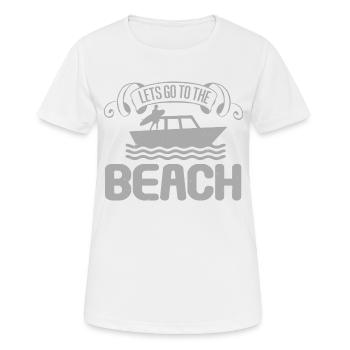 LET GO TO THE BEACH - Women's Breathable T-Shirt - white - Front - AI Model Female 172 dark (172cm)