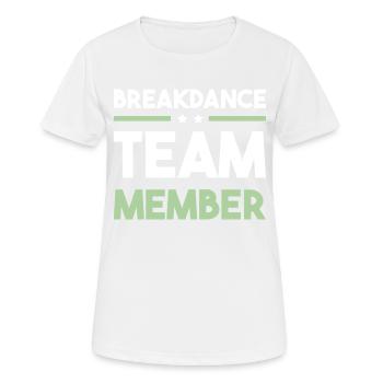 Équipe de breakdance - T-shirt respirant Femme - blanc - Devant - AI Model Female 172 dark (172cm)