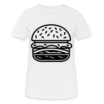 Hamburger - T-shirt respirant Femme - blanc - Devant - AI Model Female 172 dark (172cm)
