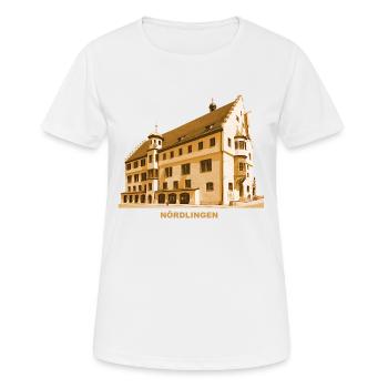 Nördlingen, Hôtel de ville, Danube, Souabe, Bavière - T-shirt respirant Femme - blanc - Devant - AI Model Female 172 dark (172cm)
