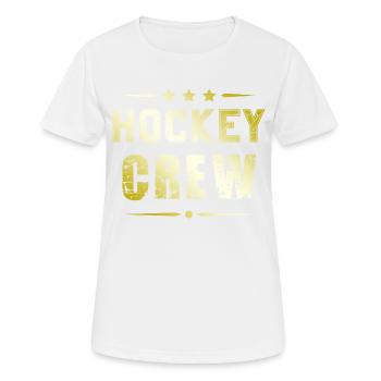 Équipe de hockey - T-shirt respirant Femme - blanc - Devant - AI Model Female 172 dark (172cm)