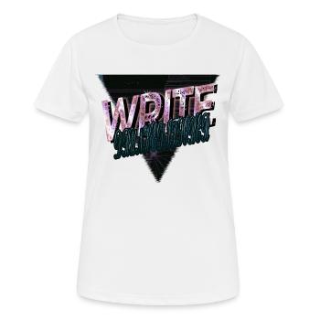 Noël Idée Blog Blagues Costume - T-shirt respirant Femme - blanc - Devant - AI Model Female 172 dark (172cm)