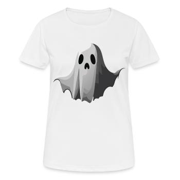 Visage hanté : notre conception fantomatique - T-shirt respirant Femme - blanc - Devant - AI Model Female 172 dark (172cm)
