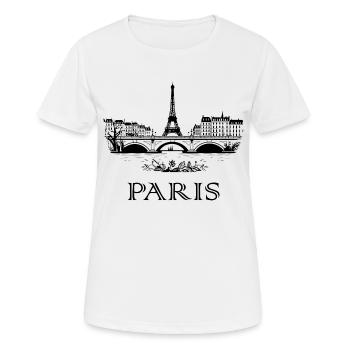 Paris - Frauen T-Shirt atmungsaktiv - Weiß - Vorne - AI Model Female 172 dark (172cm)