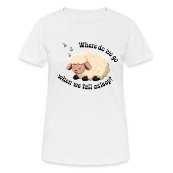 Sleep Shirt- Where do we go when we fall asleep - Women's Breathable T-Shirt - white - Front - AI Model Female 172 dark (172cm)