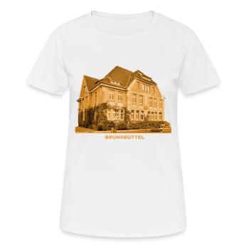 Brunsbüttel Rathaus Schleswig-Holstein Elbe - Frauen T-Shirt atmungsaktiv - Weiß - Vorne - AI Model Female 172 dark (172cm)