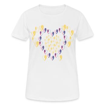 La coupe du coeur. - T-shirt respirant Femme - blanc - Devant - AI Model Female 172 dark (172cm)