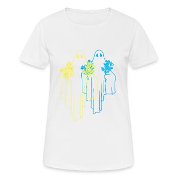 Geist Geister Gespenster Gespenst Spuk Natur - Frauen T-Shirt atmungsaktiv - Weiß - Vorne - AI Model Female 172 dark (172cm)