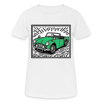 Voiture classique verte - T-shirt respirant Femme - blanc - Devant - AI Model Female 172 dark (172cm)