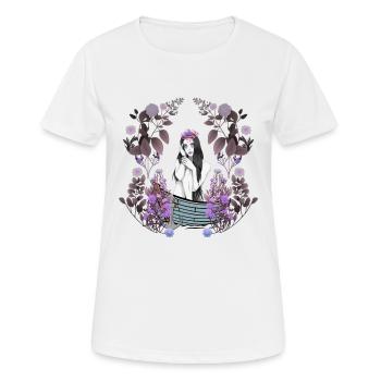 Fille Femme Botte Nostalgique Floral Sensuelle - T-shirt respirant Femme - blanc - Devant - AI Model Female 172 dark (172cm)