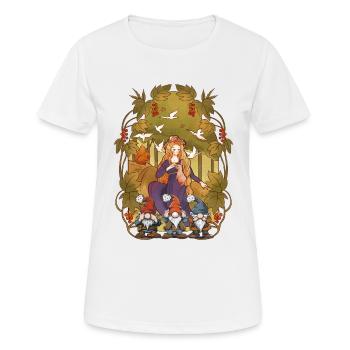 Habitants de la forêt Personnage de conte de fées Enfants Contes de fées Nains - T-shirt respirant Femme - blanc - Devant - AI Model Female 172 dark (172cm)