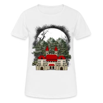 Burg Märchen Schloss Festung Mittelalter König - Frauen T-Shirt atmungsaktiv - Weiß - Vorne - AI Model Female 172 dark (172cm)