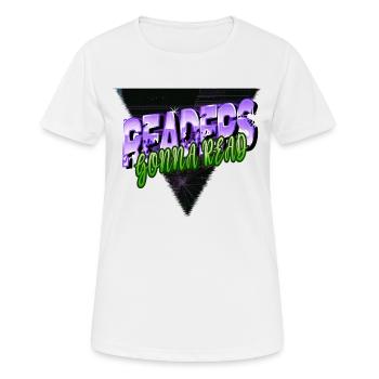 habitudes de lecture cadeau cadeau blagues geek déclaration - T-shirt respirant Femme - blanc - Devant - AI Model Female 172 dark (172cm)