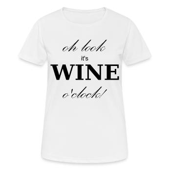 Wine o'clock - Women's Breathable T-Shirt - white - Front - AI Model Female 172 dark (172cm)