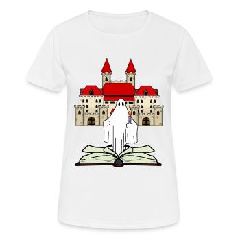 Mitternacht Geisterstunde Märchen Spuk Geschichte - Frauen T-Shirt atmungsaktiv - Weiß - Vorne - AI Model Female 172 dark (172cm)