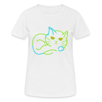 Vintage Cat Retro House Tiger Tired - Women's Breathable T-Shirt - white - Front - AI Model Female 172 dark (172cm)