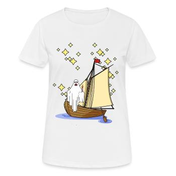 Geister Seefahrt Spuk Gespenst Horror Halloween - Frauen T-Shirt atmungsaktiv - Weiß - Vorne - AI Model Female 172 dark (172cm)