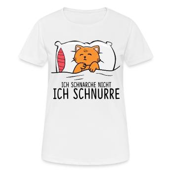 Je ne ronfle pas, je ronronne - T-shirt respirant Femme - blanc - Devant - AI Model Female 172 dark (172cm)