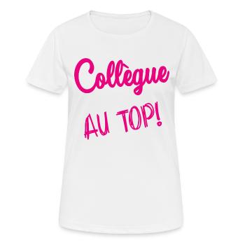 RETRAITE. RETRAITE. RETRAITEE. RETRAITE - T-shirt respirant Femme - blanc - Devant - AI Model Female 172 dark (172cm)