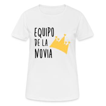 Equipo de la Novia - Hochzeit - JGA - Braut - Frauen T-Shirt atmungsaktiv - Weiß - Vorne - AI Model Female 172 dark (172cm)